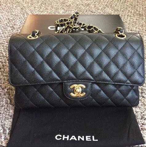 chanel cf medium caviar ghw from ub|Chanel Classic Medium Caviar Double Flap Bag .